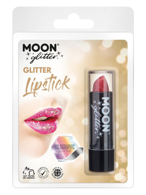 Moon Glitter Holographic Glitter Lipstick -  Red - G07701