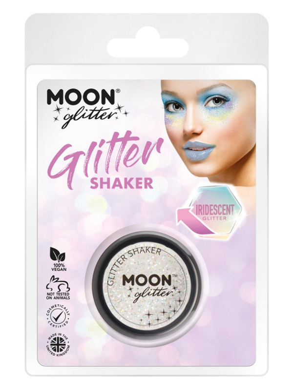Moon Glitter Iridescent Glitter Shakers -  White - G19612