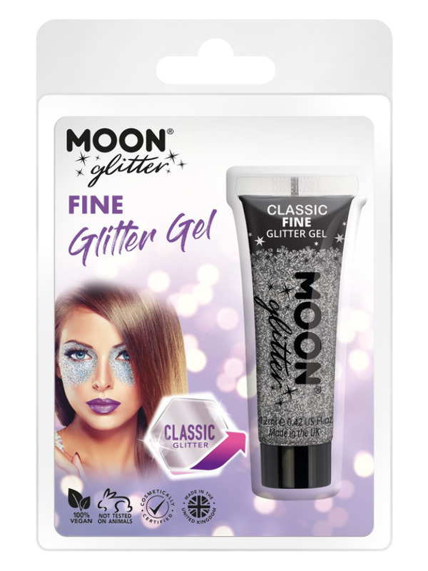 Moon Glitter Classic Fine Gliter Gel -  Silver - G25118