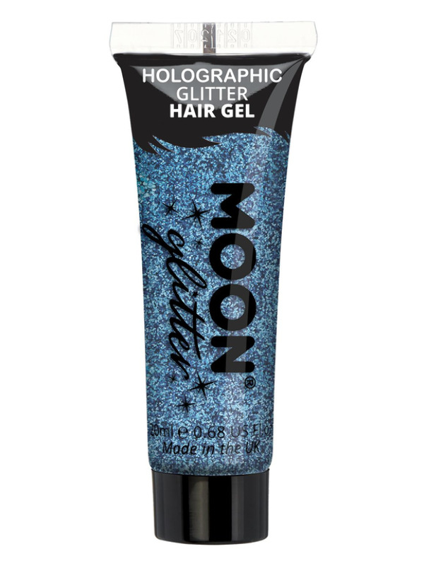 Moon Glitter Holographic Glitter Hair Gel -  Blue - G26054
