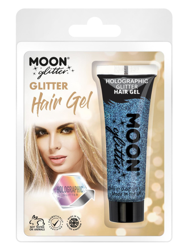 Moon Glitter Holographic Glitter Hair Gel -  Blue - G26160