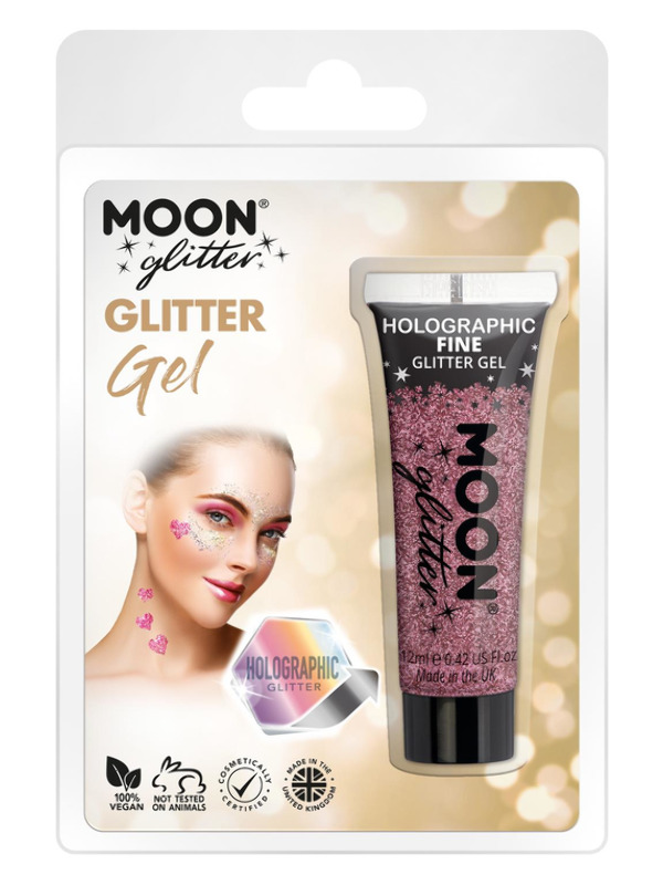Moon Glitter Holographic Fine Glitter Gel -  Pink - G30525