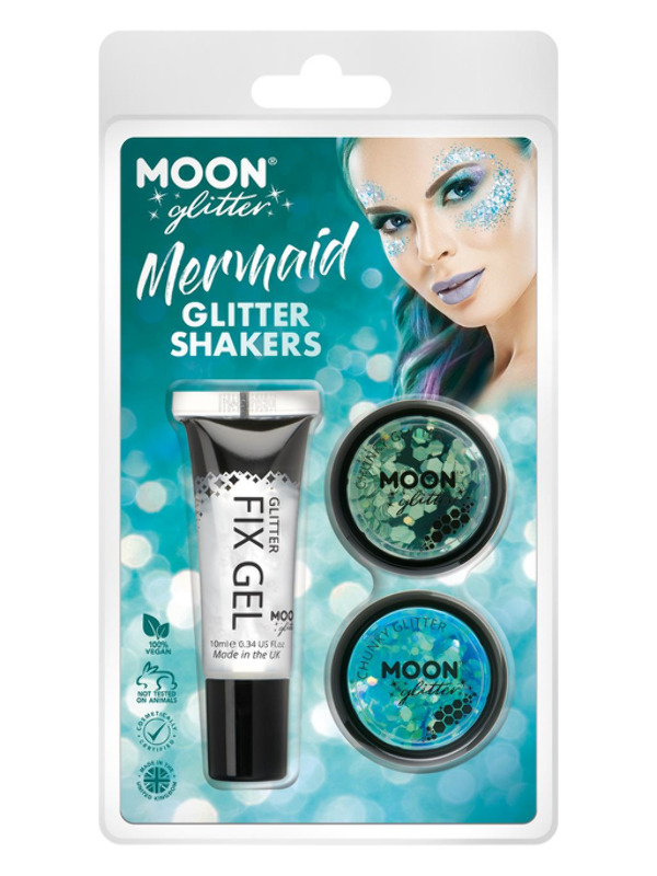 Moon Glitter Themed Clamshells -  Blue - G32512