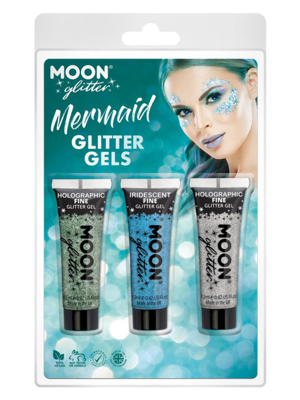 Moon Glitter Themed Clamshells -  Blue - G32574