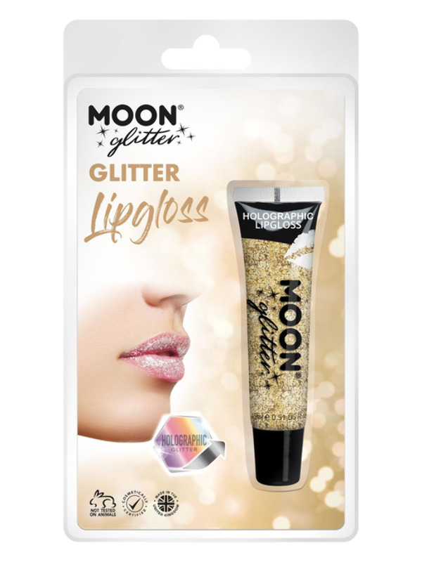 Moon Glitter Holographic Glitter Lipgloss -  Gold - G44621