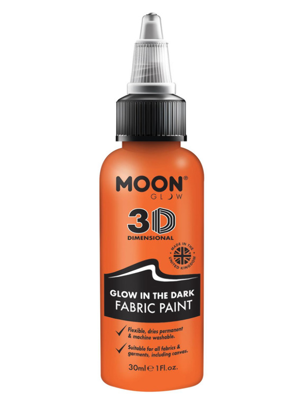 Moon Glow - Glow in the Dark Fabric Paint -  Orange - M1870