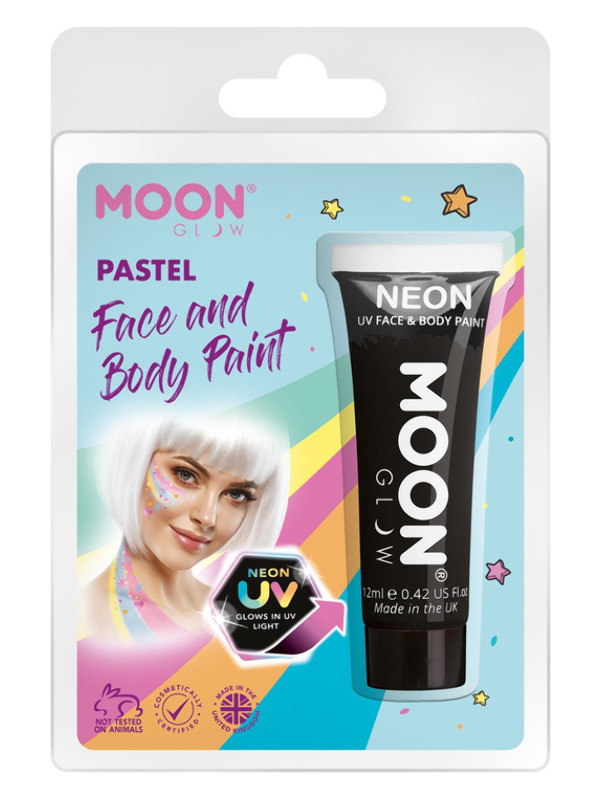 Moon Glow Pastel Neon UV Face Paint -  Black - M33588