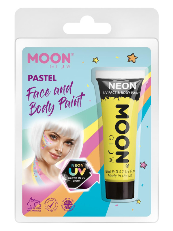 Moon Glow Pastel Neon UV Face Paint -  Yellow - M33625