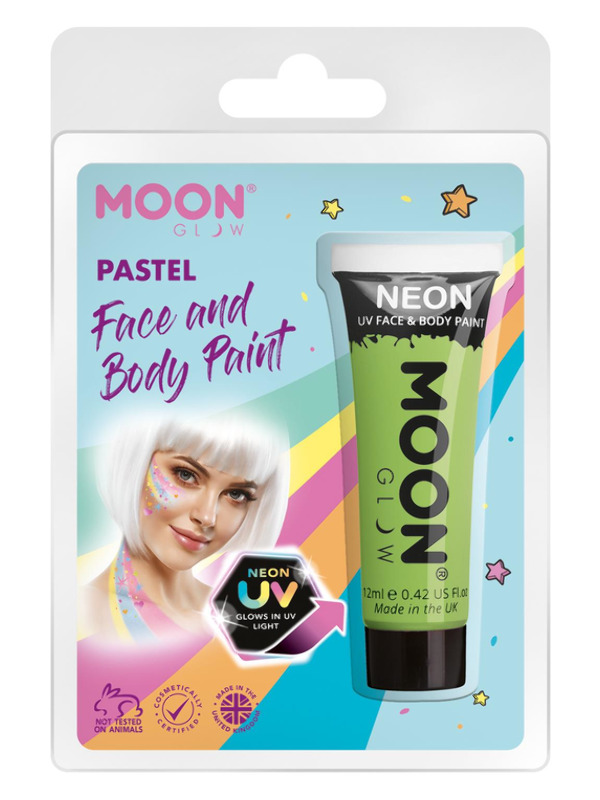 Moon Glow Pastel Neon UV Face Paint -  Pastel Green - M33632