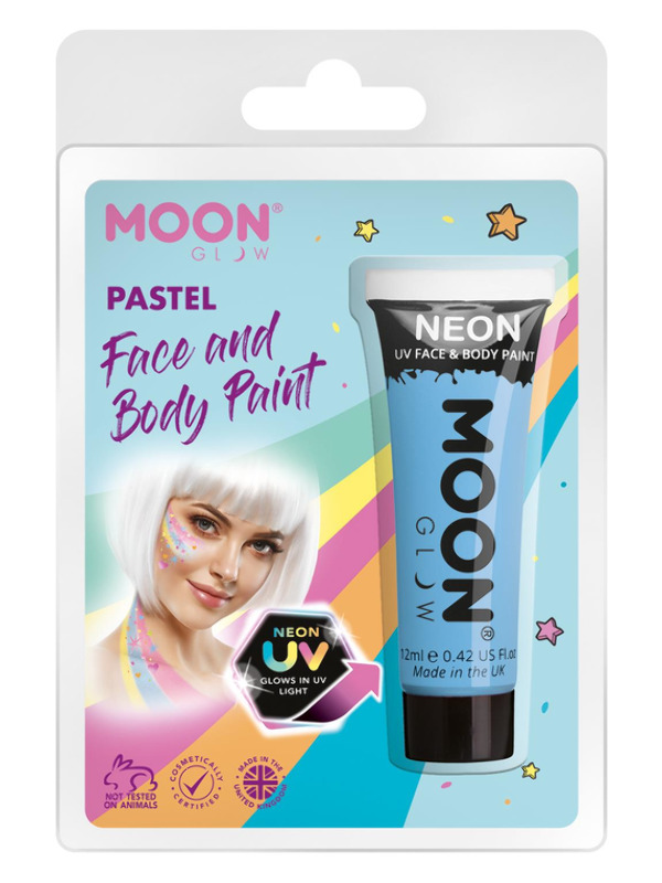 Moon Glow Pastel Neon UV Face Paint -  Pastel Blue - M33649