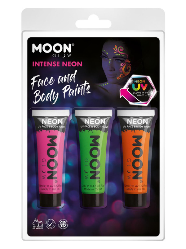 Moon Glow Intense Neon UV Face Paint -  Hot Pink - M33663