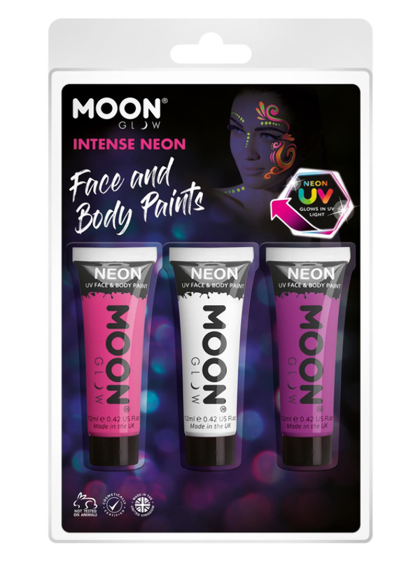 Moon Glow Intense Neon UV Face Paint -  Hot Pink - M33687
