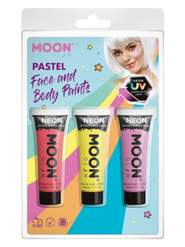 Moon Glow Pastel Neon UV Face Paint -   - M33700