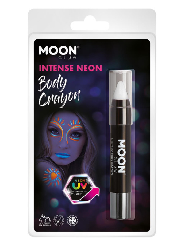 Moon Glow Intense Neon UV Body Crayons -  White - M34561