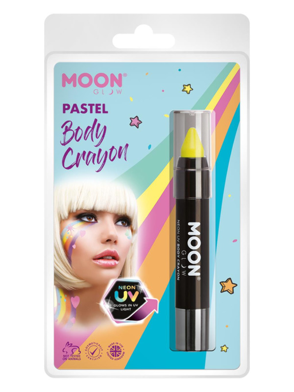Moon Glow Pastel Neon UV Body Crayons -  Pastel Yell - M34622