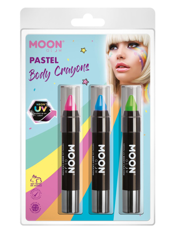 Moon Glow Pastel Neon UV Body Crayons -   - M34691
