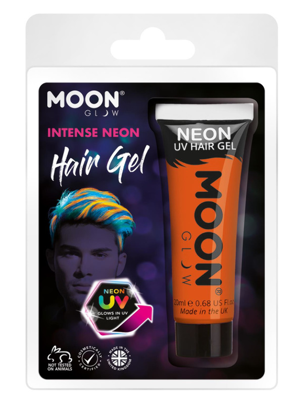 Moon Glow Intense Neon UV Hair Gel -  Intense Orange - M36015