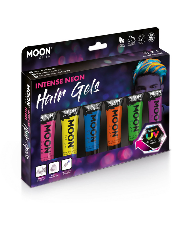 Moon Glow Intense Neon UV Hair Gel -  Assorted - M36114