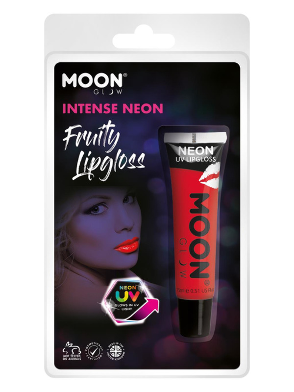 Moon Glow Intense Neon UV Fruity Lipgloss -  Red - M37029