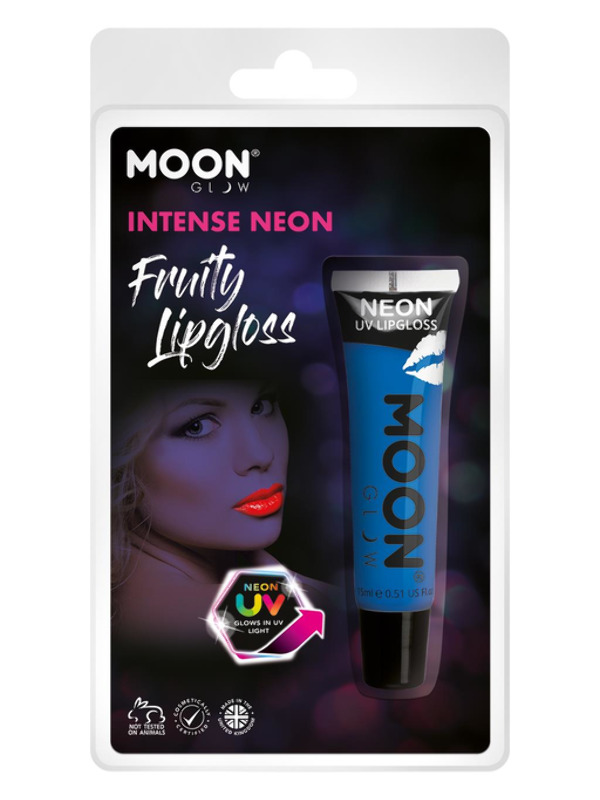 Moon Glow Intense Neon UV Fruity Lipgloss -  Blue - M37050
