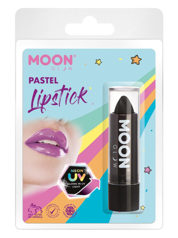 Moon Glow Pastel Neon UV Lipstick -  Black - M37586
