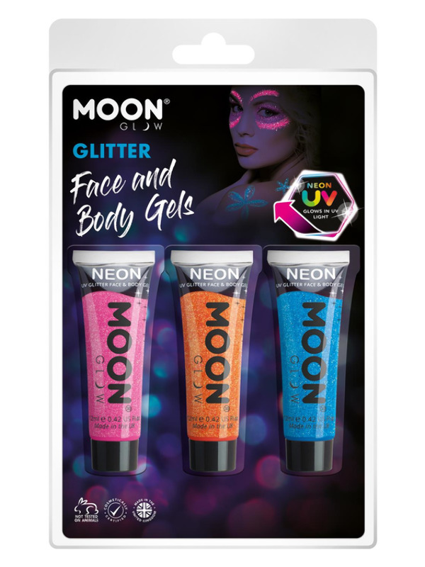 Moon Glow Neon UV Fine Glitter Gel -   - M39085