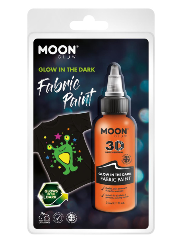 Moon Glow - Glow in the Dark Fabric Paint -  Orange - M42528