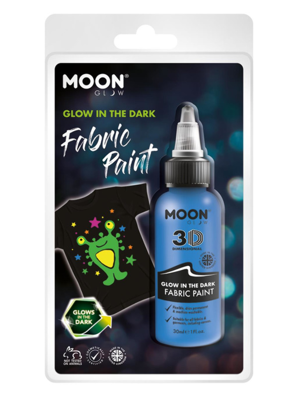 Moon Glow - Glow in the Dark Fabric Paint -  Blue - M42566