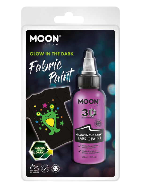 Moon Glow - Glow in the Dark Fabric Paint -  Purple - M42573