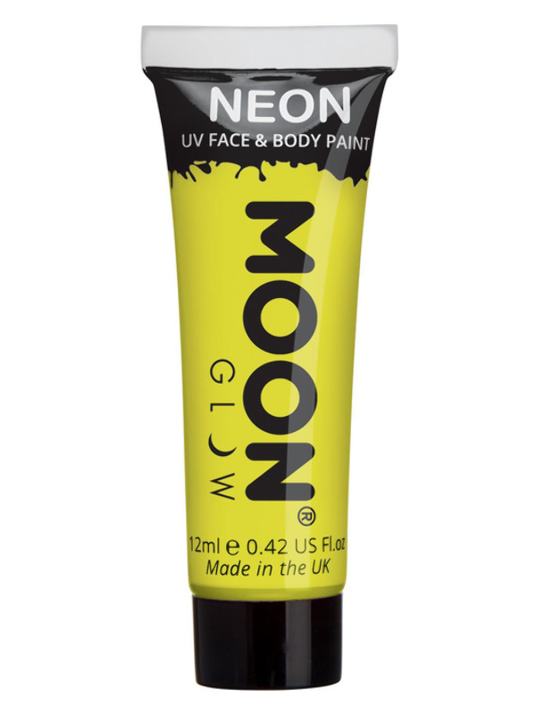 Moon Glow Intense Neon UV Face Paint -  Intense Yell - M5038