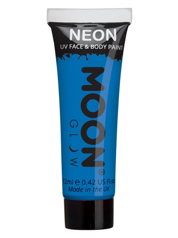 Moon Glow Intense Neon UV Face Paint -  Intense Blue - M5052