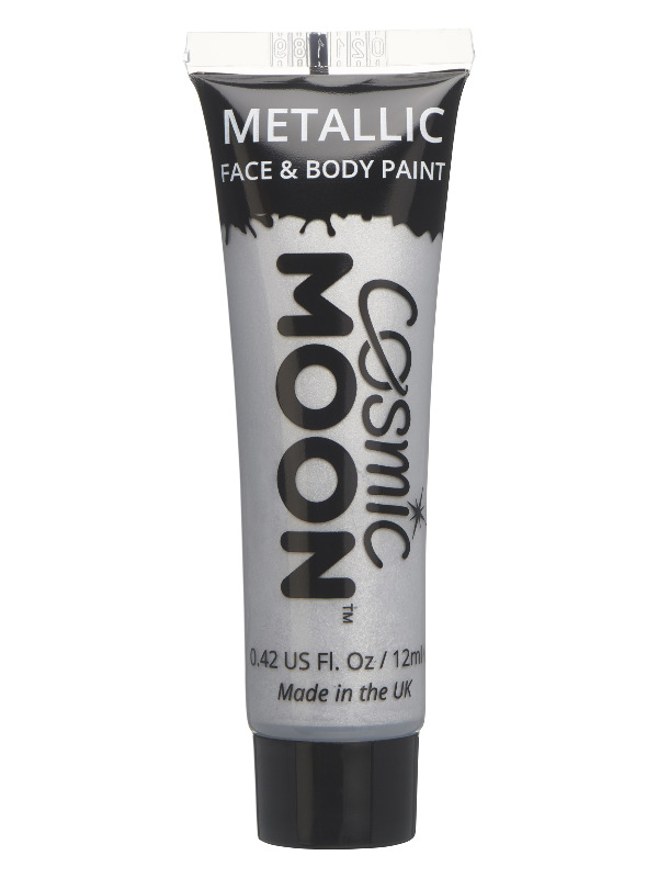 Cosmic Moon Metallic Face & Body Paint -  Silver - S02003