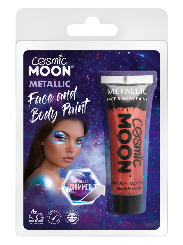 Cosmic Moon Metallic Face & Body Paint -  Red - S02256