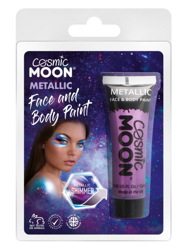 Cosmic Moon Metallic Face & Body Paint -  Purple - S02287