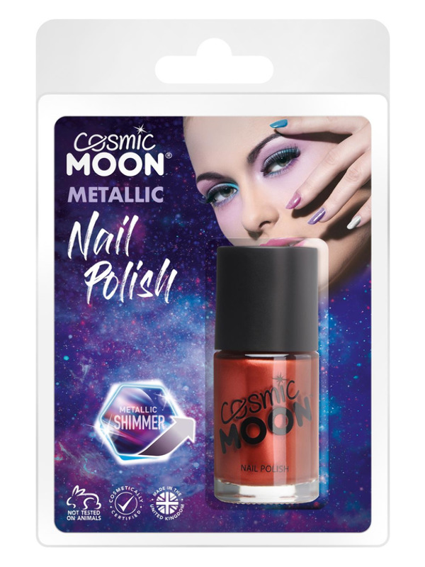 Cosmic Moon Metallic Nail Polish -  Red - S12255