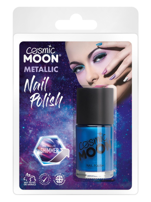 Cosmic Moon Metallic Nail Polish -  Blue - S12279
