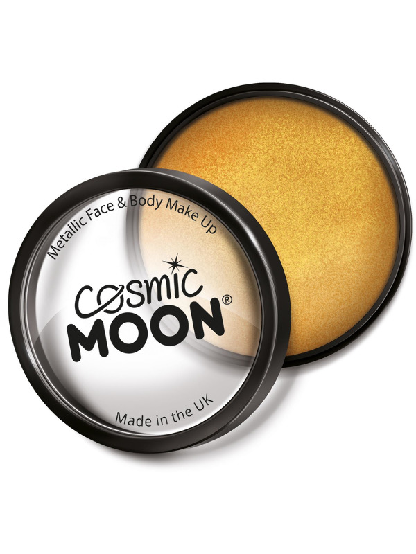 Cosmic Moon Metallic Pro Face Paint Cake Pots -  Gol - S15010