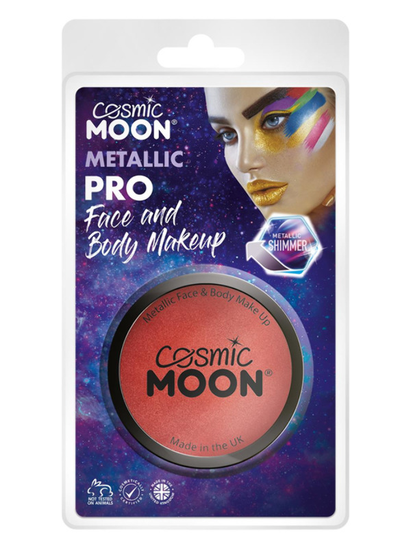 Cosmic Moon Metallic Pro Face Paint Cake pots -  Red - S15140