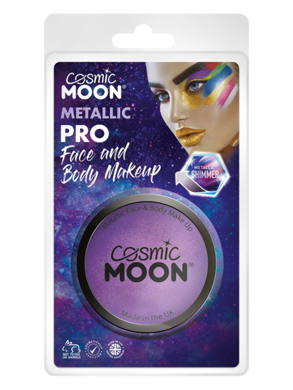 Cosmic Moon Metallic Pro Face Paint Cake Pots -  Pur - S15171