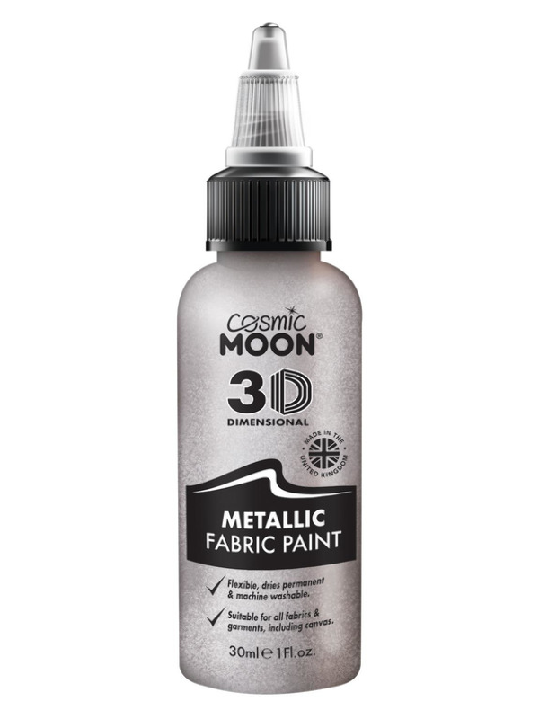 Cosmic Moon Metallic Fabric Paint -  Silver - S16505
