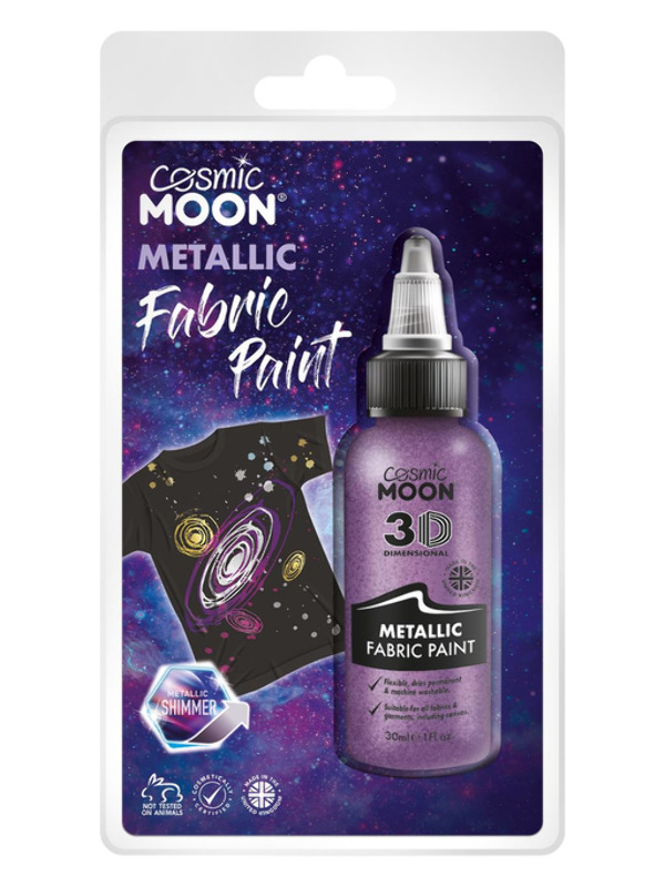 Cosmic Moon Metallic Fabric Paint -  Purple - S16741