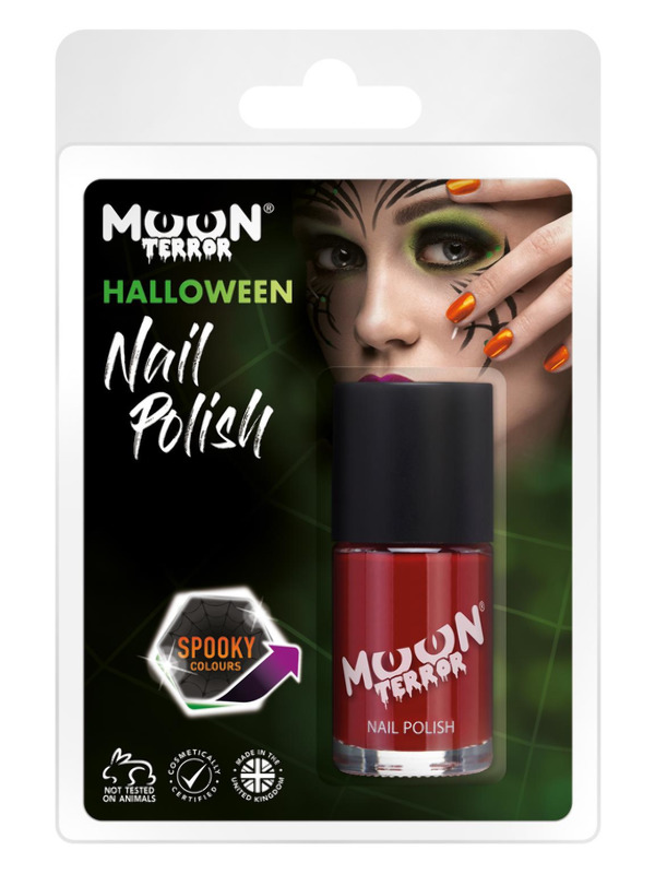 Moon Terror Halloween Nail Polish -  Red - T08098