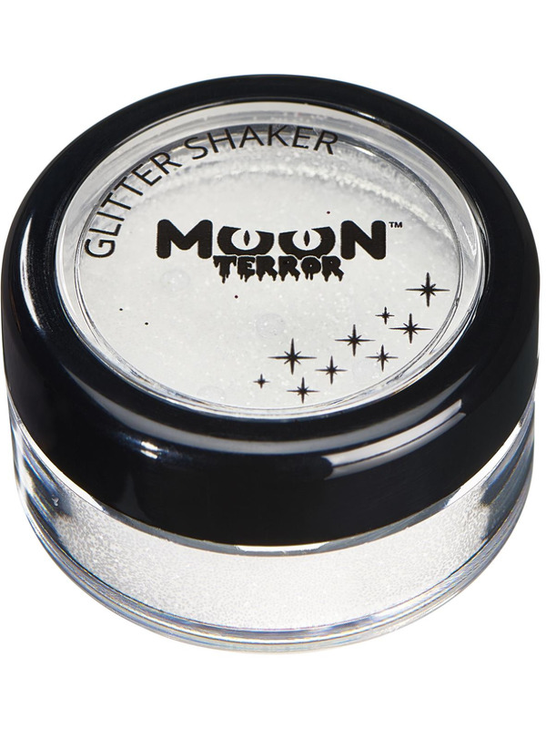Moon Terror Halloween Glitter Shakers -  White - T08548